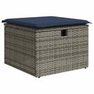Loungetuinset in grijs materiaal met waterdichte tas en gepoedercoat staal - Grijs / met opbergruimte - Tuinsets