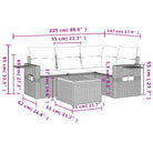 Loungetuinset in grijs materiaal met waterdichte tas en gepoedercoat staal - Tuinsets