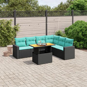 Loungetuinset in zwart materiaal met gepoedercoat staal afmetingen - Tuinsets