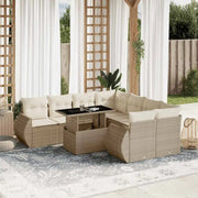 Loungetuinset met beige materiaal en gepoedercoat staal afmetingen - Tuinsets