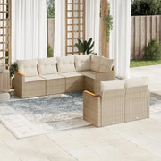 Loungetuinset met beige materiaal en gepoedercoat staal afmetingen - Tuinsets