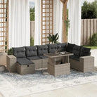 Loungetuinset met beige materiaal en gepoedercoat staal afmetingen - Lichtgrijs / zonder opbergruimte - Tuinsets