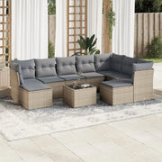 Loungetuinset met beige materiaal en gepoedercoat staal afmetingen - Tuinsets