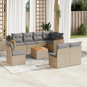 Loungetuinset met beige materiaal en gepoedercoat staal - Tuinsets