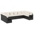 Loungetuinset met gepoedercoat staal en afmetingen in zwart materiaal - Tuinsets