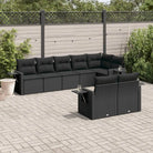 Loungetuinset met waterdichte tas en zwart gepoedercoat staal - Zwart / Zonder tafel - Tuinsets