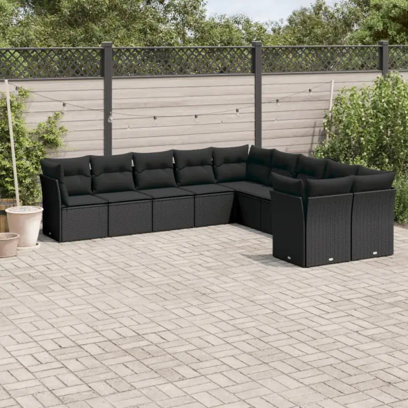 Loungetuinset met waterdichte tas en zwart gepoedercoat staal - Zwart / Zonder tafel - Tuinsets