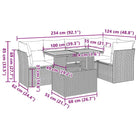 Loungetuinset met waterdichte zak in grijs materiaal en gepoedercoat staal - Grijs - Tuinsets