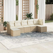 Loungetuinset van gepoedercoat staal met beige materiaal en afmetingen - Tuinsets