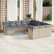 Loungetuinset van gepoedercoat staal met beige materiaal afmetingen - Tuinsets