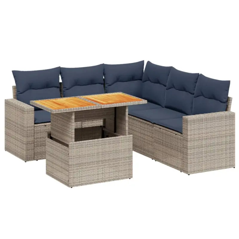 Loungetuinset van grijs materiaal en gepoedercoat staal met ruime afmetingen - Tuinsets