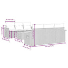 Loungetuinset van poly rattan en gepoedercoat staal in zwart materiaal - Tuinsets