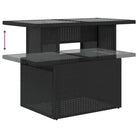 Loungetuinset van zwart gepoedercoat staal met comfortabele afmetingen - Tuinsets