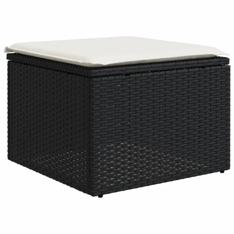 Loungetuinset van zwart gepoedercoat staal voor buitenplezier - Tuinsets