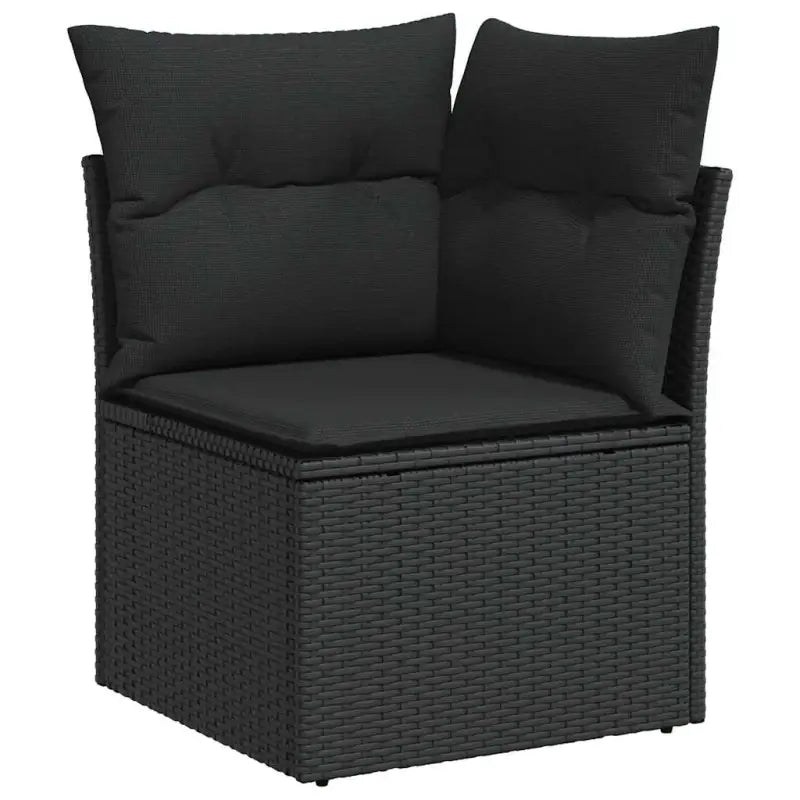 Loungetuinset van zwart materiaal en gepoedercoat staal afmetingen - Tuinsets
