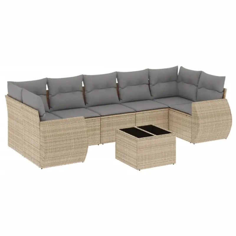Loungezetel met beige materiaal en gepoedercoat staal afmetingen - Tuinsets