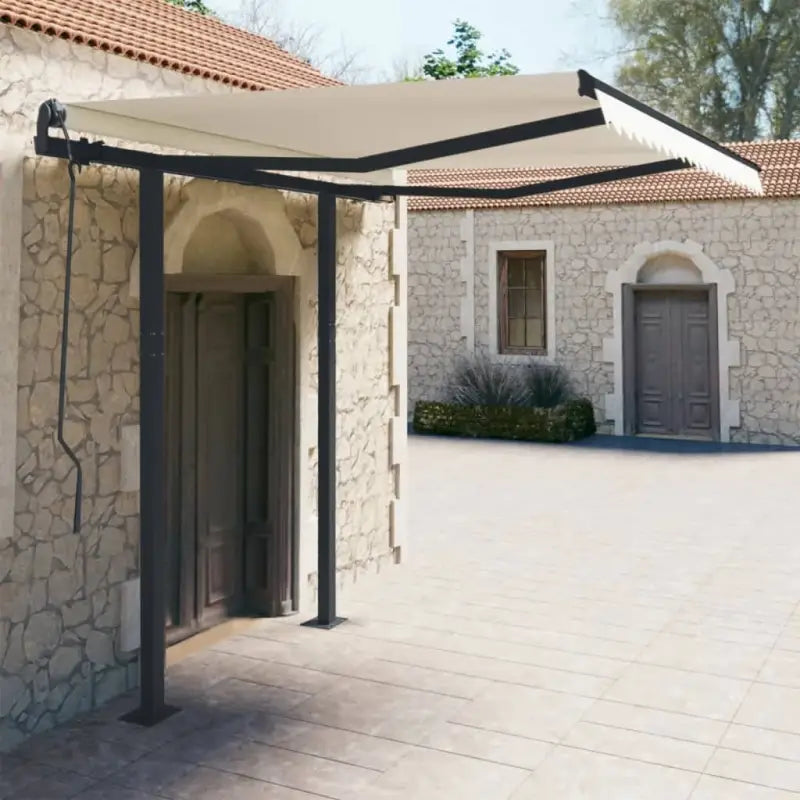Luifelpaalset voor extra stabiliteit en schaduw op terras en tuin - Antraciet / 300 x 245 cm / 1 - Zonwering