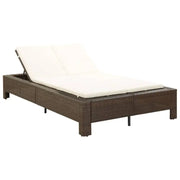 Luxe 2-persoons ligbed met poly rattan en gepoedercoat stalen frame - Tuinbedden