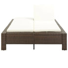 Luxe 2-persoons ligbed met poly rattan en gepoedercoat stalen frame - Tuinbedden