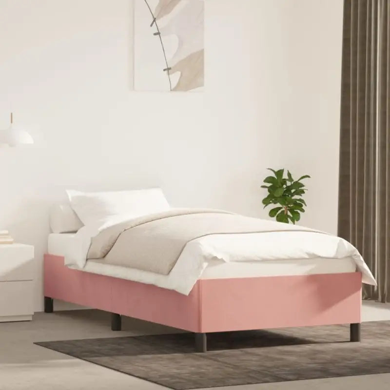 Luxe bedframe met multiplex lattenbodem en zachte fluwelen bekleding - Bedden & bedframes