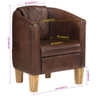 Luxe fauteuil van echt leer en massief mangohout voor ontspanning - Fauteuils & Relaxfauteuils