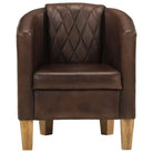 Luxe fauteuil van echt leer en massief mangohout voor ontspanning - Fauteuils & Relaxfauteuils