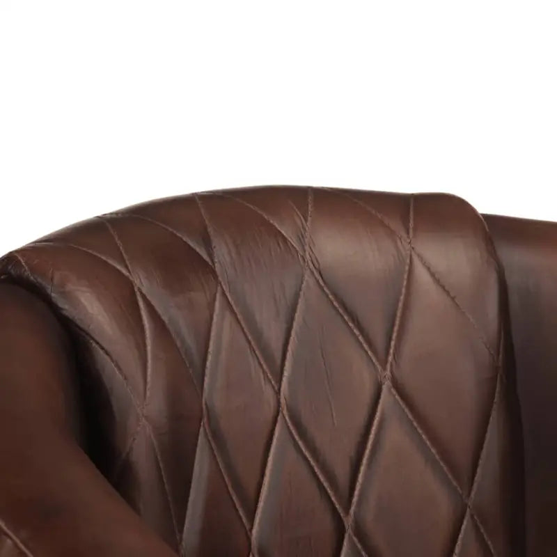 Luxe fauteuil van echt leer en massief mangohout voor ontspanning - Fauteuils & Relaxfauteuils