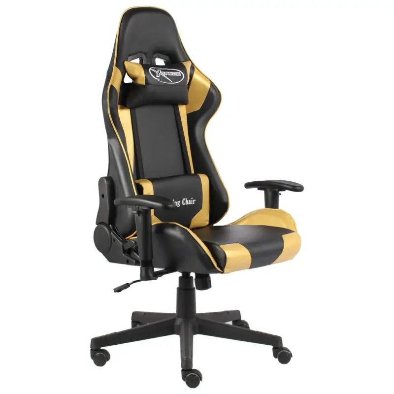Luxe Gamingstoel met hoge rug voor comfortabel gamen en werken - Goud / 1 / Zonder voetensteun - Gamingstoelen