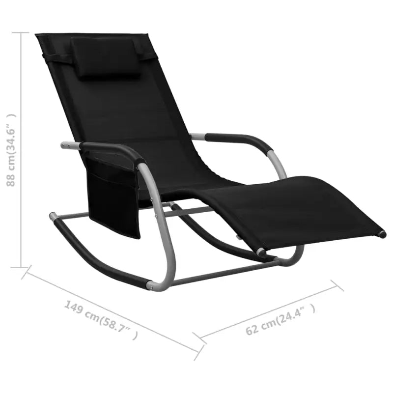 Luxe Ligbed van Textileen met Gepoedercoat Staal voor Buitenplezier - Ligstoelen