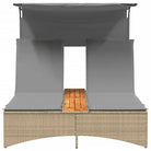 Luxe poly rattan ligbed voor een comfortabele zitervaring met wasbare hoes - Ligstoelen