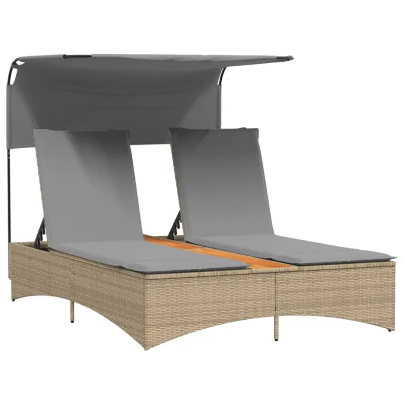 Luxe poly rattan ligbed voor een comfortabele zitervaring met wasbare hoes - Ligstoelen