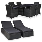 Luxe poly rattan tuinset met elegant ontwerp voor tuin of terras - Tuinsets