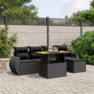 Luxe tuinkussen Set in zwart materiaal met gepoedercoat staal - Tuinsets
