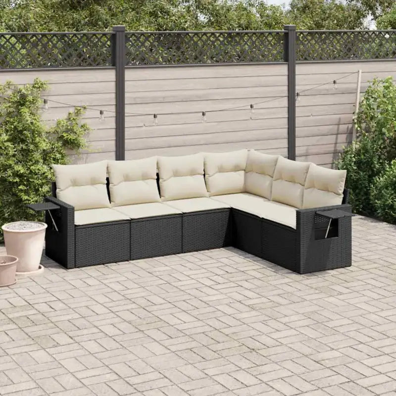 Luxe tuinsets van gepoedercoat staal met beige materiaal en waterdichte tas - Zwart en crème / Zonder tafel - Tuinsets