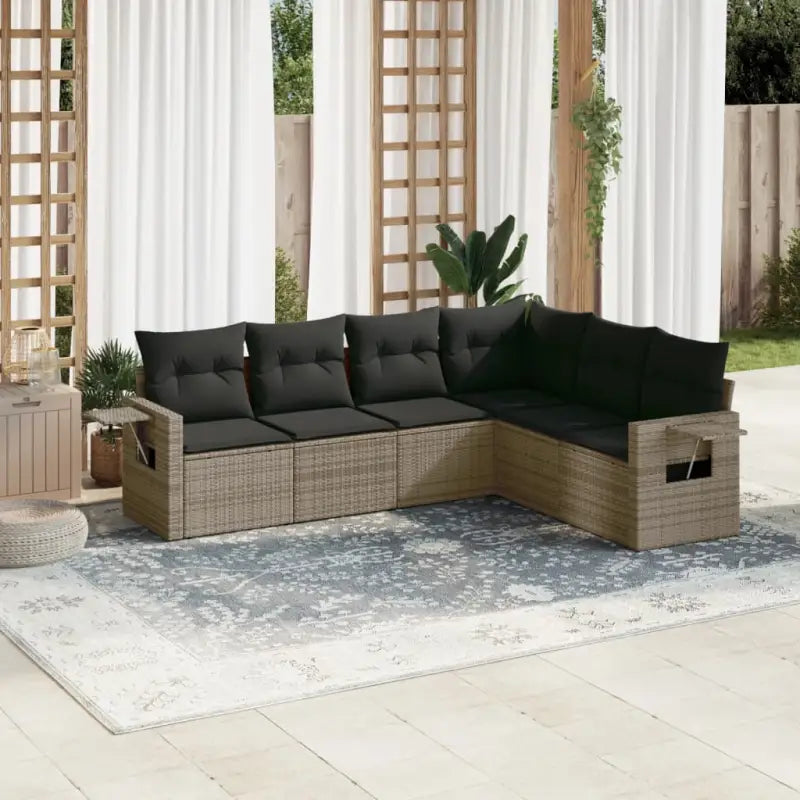 Luxe tuinsets van gepoedercoat staal met beige materiaal en waterdichte tas - Grijs / Zonder tafel - Tuinsets