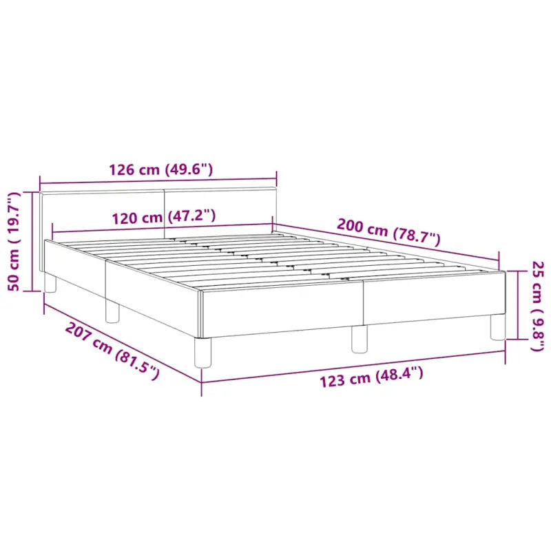 Luxueus bedframe met hoofdeinde en multiplex lattenbodem - Bedden & bedframes