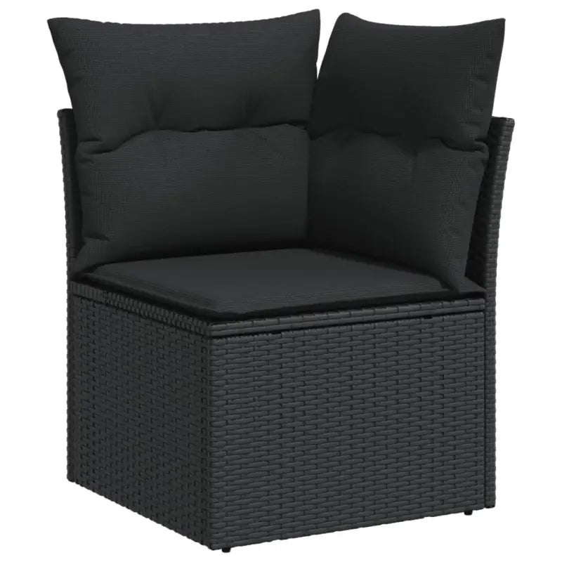 Luxueuze loungeset van zwart materiaal en gepoedercoat staal - Tuinsets