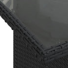 Luxueuze loungeset van zwart materiaal en gepoedercoat staal - Tuinsets
