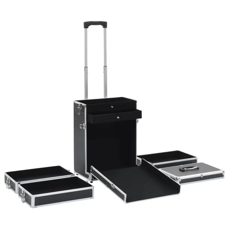 Make-up trolley met afneembare zwenkwielen voor georganiseerde schoonheid - Zwart / 1 - Toilettassen