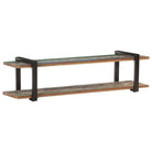 Massief acaciahout industriële tv-meubel voor woonkamer of ontspanning - 1 / 160 cm / massief gerecycled hout