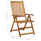 Massief acaciahout tuinstoelen met kussens en sets touwtjes levering bevat - Tuinstoelen