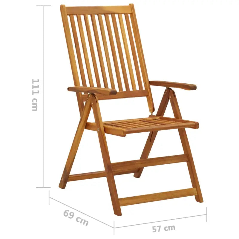 Massief acaciahout tuinstoelen met kussens en sets touwtjes levering bevat - Tuinstoelen