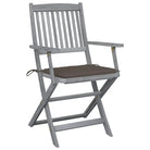 Massief acaciahout tuinstoelen met kussens voor tuin en terras - Tuinstoelen