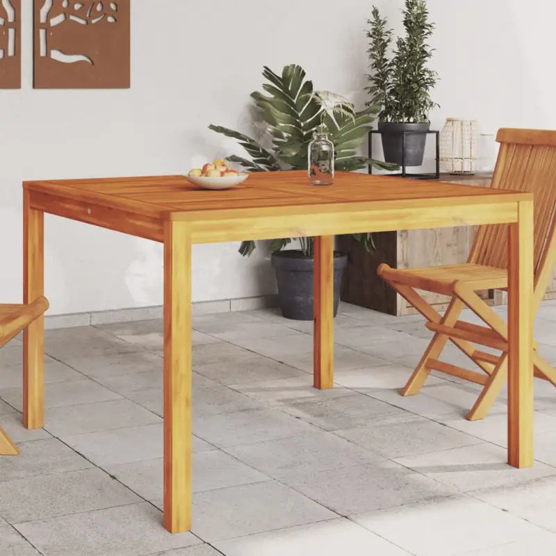 Massief acaciahout tuintafel voor gezellige buitenmaaltijden - 110 x 110 x 75 cm / 1 - Tuintafels