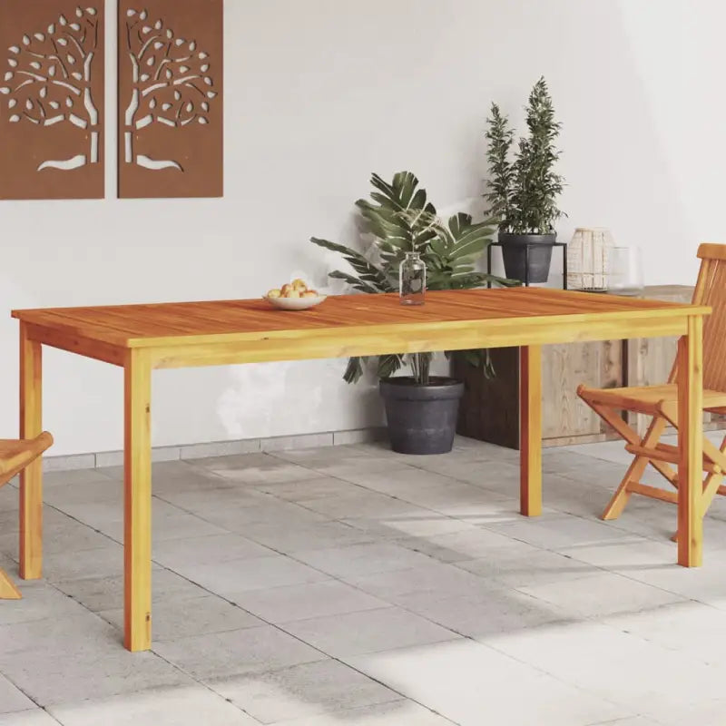 Massief acaciahout tuintafel voor gezellige buitenmaaltijden - 180 x 90 x 75 cm / 1 - Tuintafels