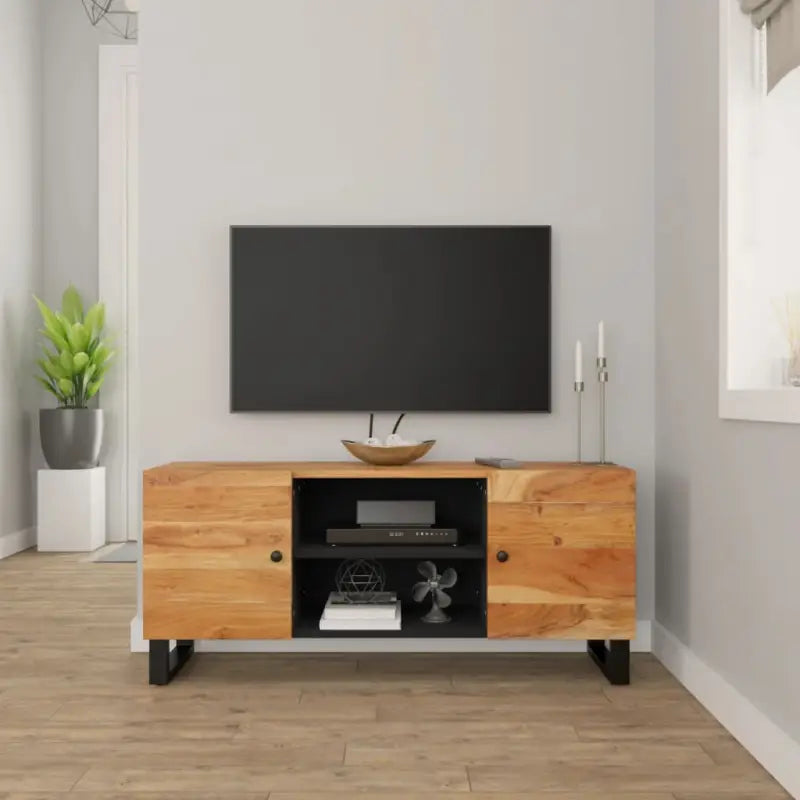 Massief Acaciahout Tv-Meubel met Moderne Charme - 1 / Massief acaciahout - Tv-meubels