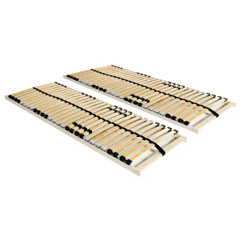 Massief beukenhouten bedbodem met sbs rubberen doppen en 7 comfortzones - 90 x 200 cm / 28 latten - Bedden & bedframes