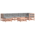 Massief Douglashout loungeset met voetenbank en salontafel voor in de tuin - Tuinsets