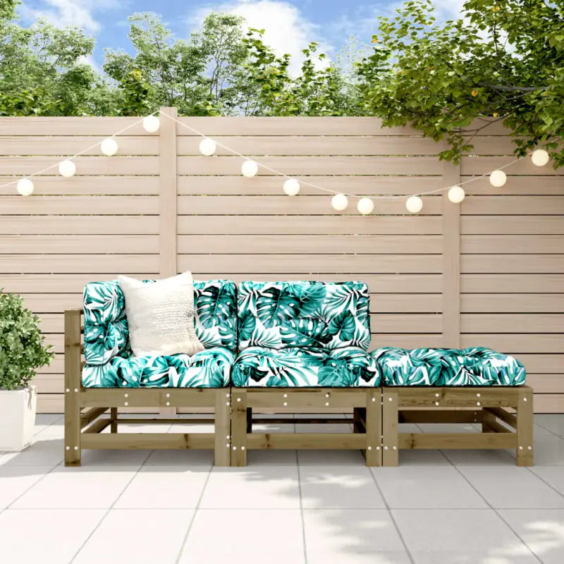 Massief Douglashout Tuin Lounge Set met Zachte Kussens - Bruin - Tuinsets