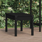Massief Douglashout Tuinbank met Gelat ontwerp voor buitengebruik - Zwart grenenhout / 80 x 44 x 45 cm / 1 - Tuinbanken